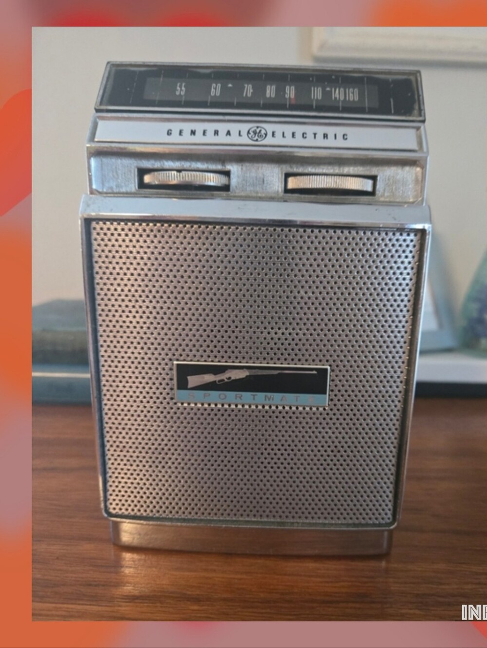 Vintage General Electric Portable Radio in Silver